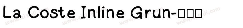 La Coste Inline Grun字体转换